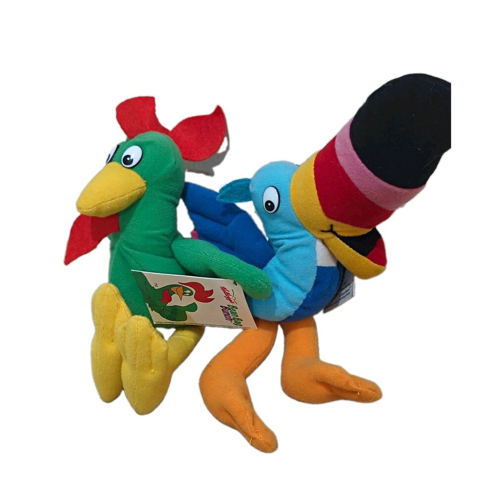 Kellogg's Froot Loops & Corn Flakes Toucan Sam & Cornelius Plush Lot 1999